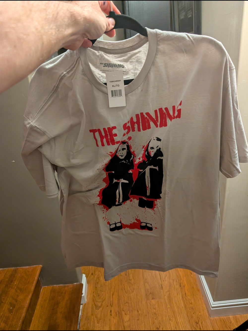The Shining Graphic Tee - Light Gray with Red/Black Print